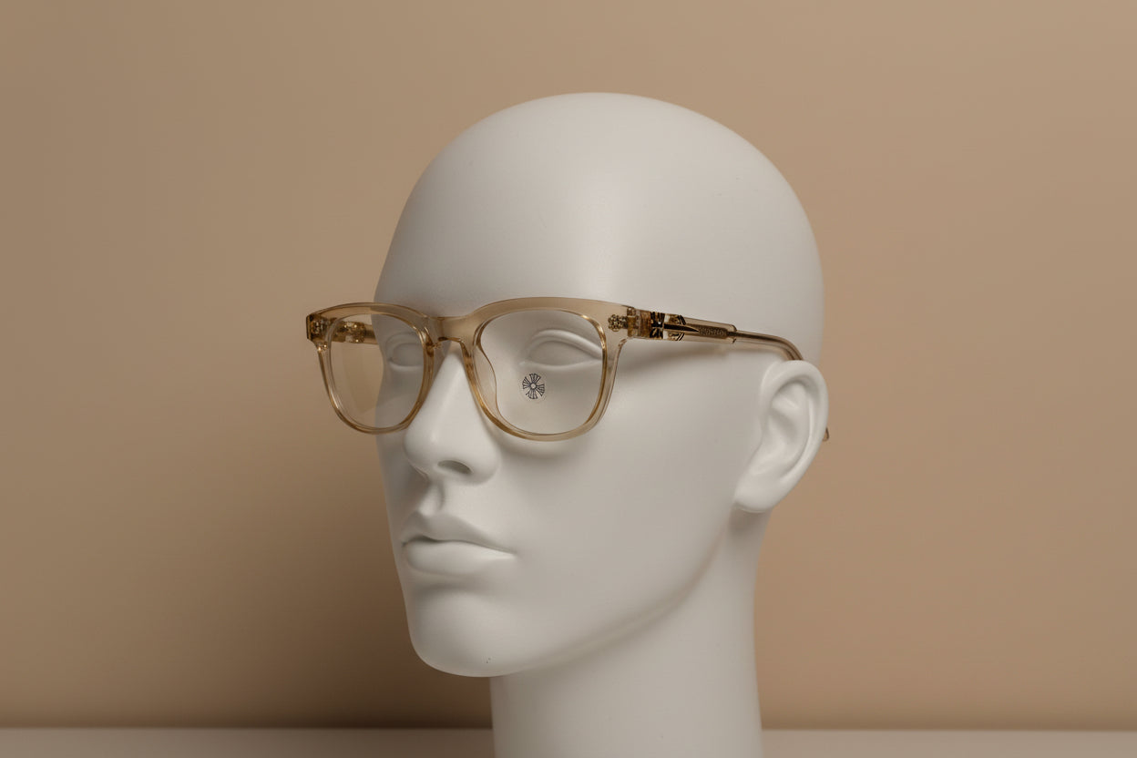 Lunettes beige (logo sticker)