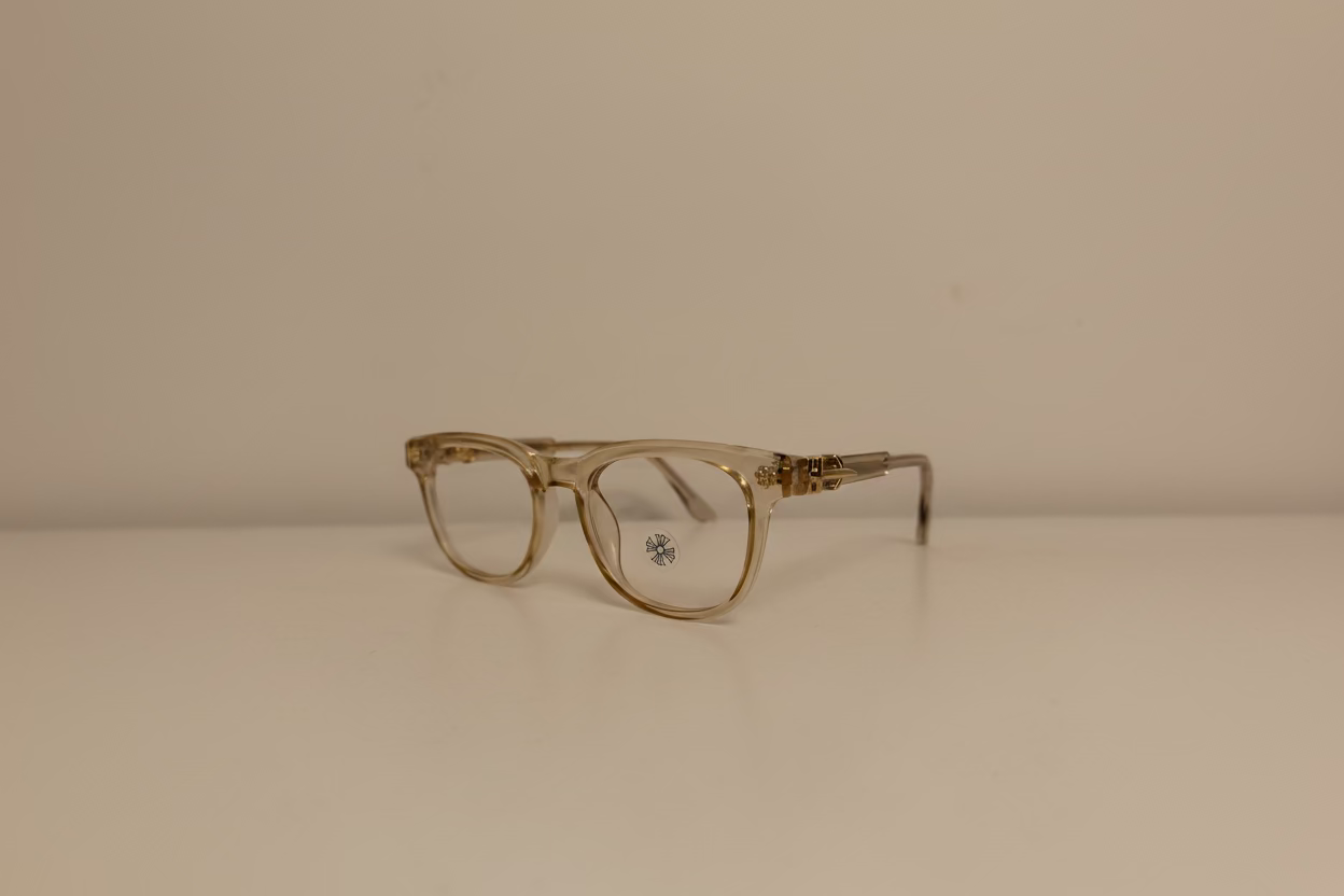 Lunettes beige (logo sticker)
